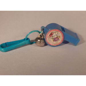 1980's VINTAGE PLASTIC CLIP CHARM W/BELL Whistle